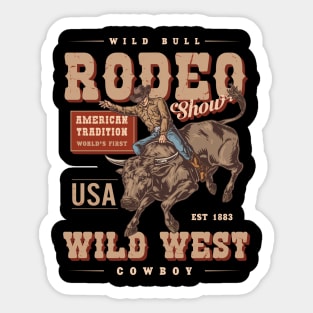 Cowboy | Rodeo | Bull Riding | Vintage | Wild West Sticker